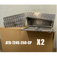 Under Body Slant Tool Box 750x250x400 Checker Plate image